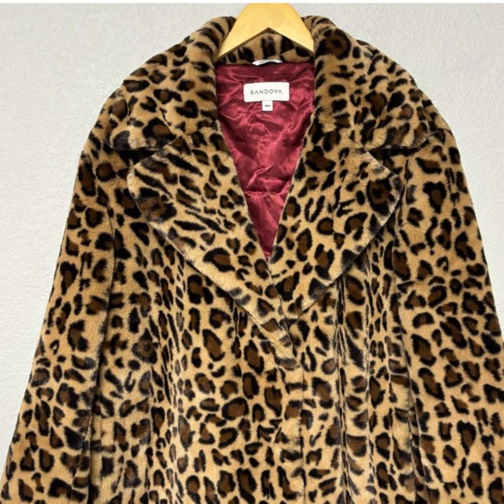SANDOVA • Mob Boss • Gorgeous Leopard Print Long Faux Fur Coat - Picture 4 of 12